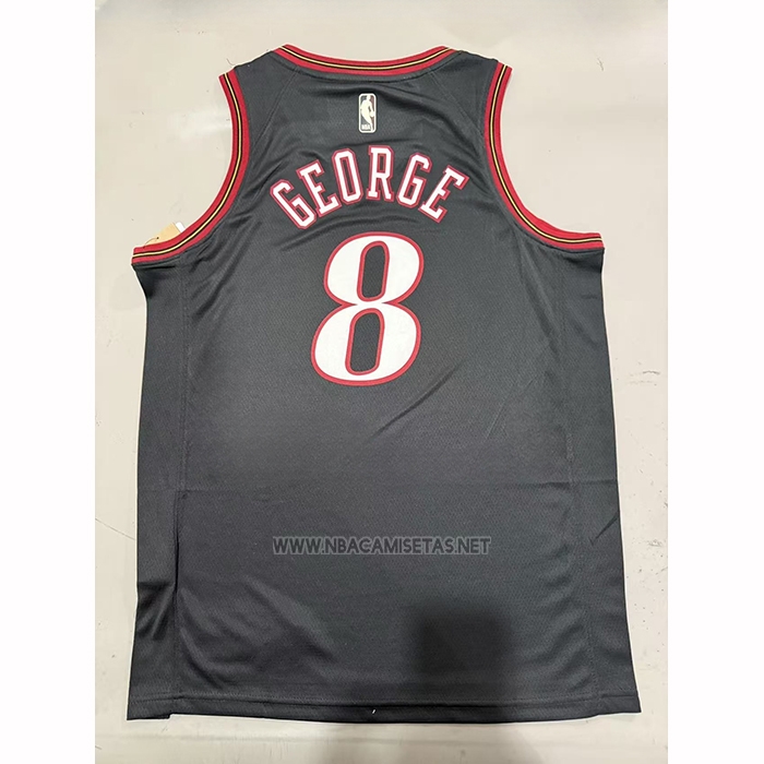 Camiseta Philadelphia 76ers Paul George NO 8 Classic 2025-26 Negro